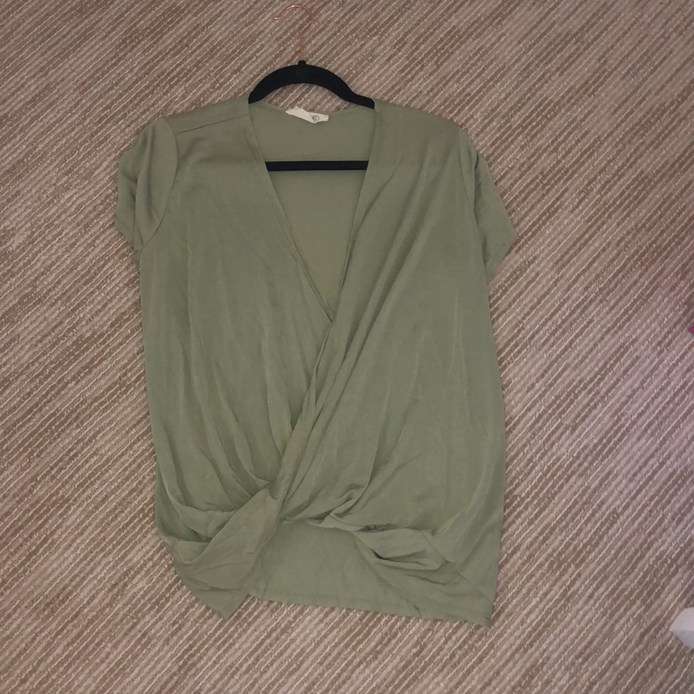 Surplice wrap top